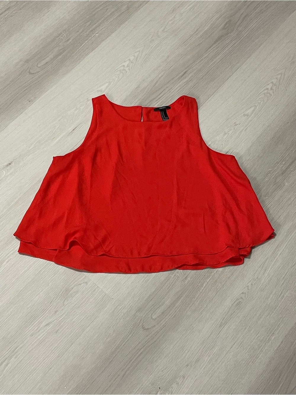 Sleeveless Layered Orange Tank